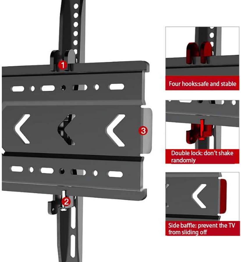 Tilting TV Wall Mount Bracket for Flat TVs, Low Profile Design, Fits VESA 400X400mm, Space-Saving Solution for Home Entertainment