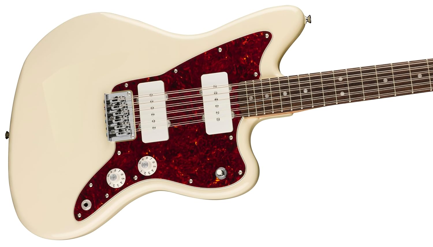 Paranormal Jazzmaster XII, Laurel Fingerboard, Tortoiseshell Pickguard, Olympic White