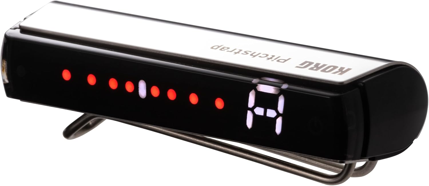 Korg Pitchstrap Strap Mounted Guitar Tuner - Silver