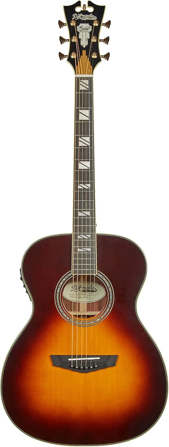 D'Angelico 6 String Acoustic-Electric Guitar, Right (DAEOMVSBGP)