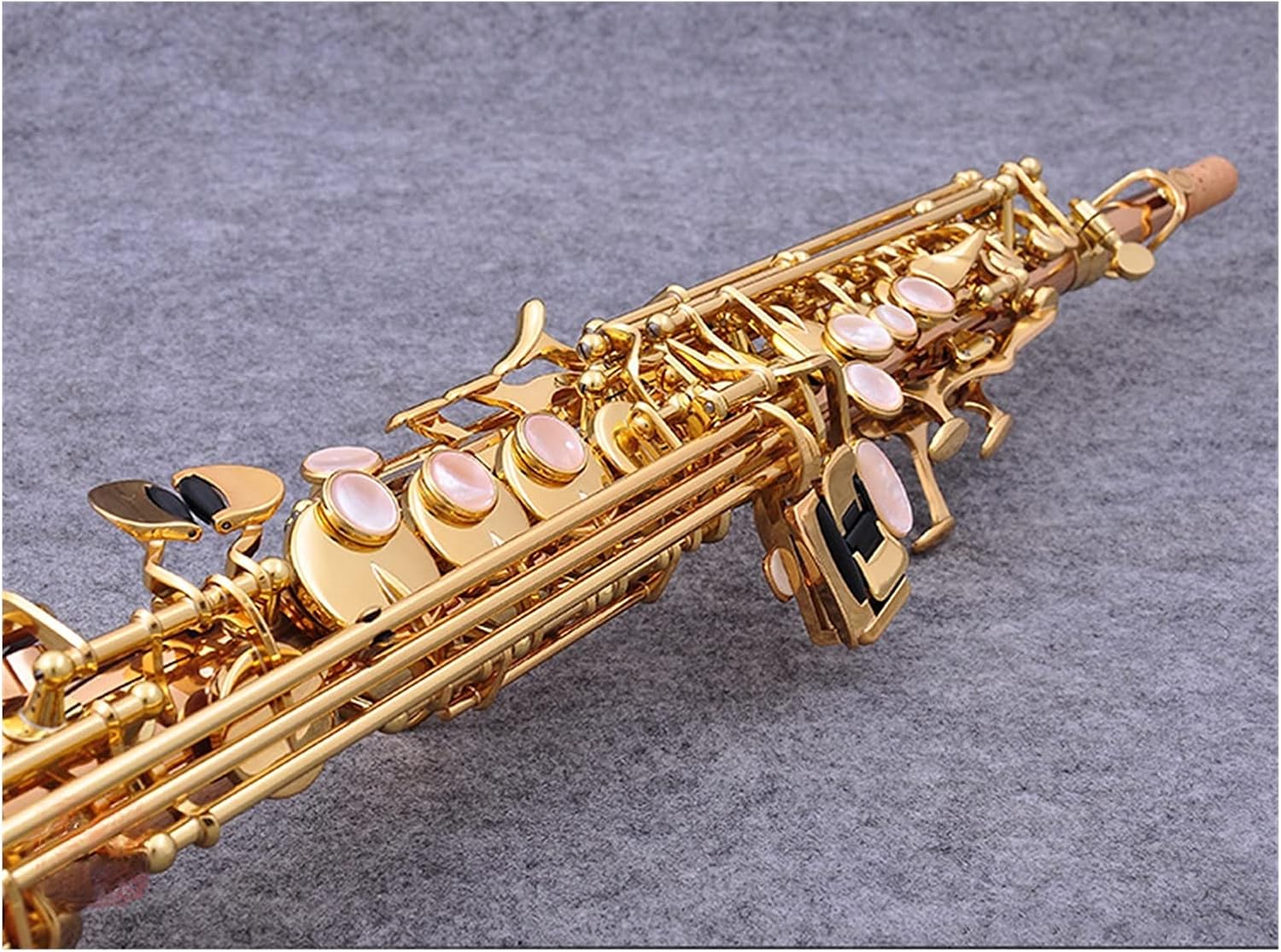 Sax Beginners Kit Professional Soprano Saxophone Bb Tuning Instrument with Outer Box Reed Wind Instrument