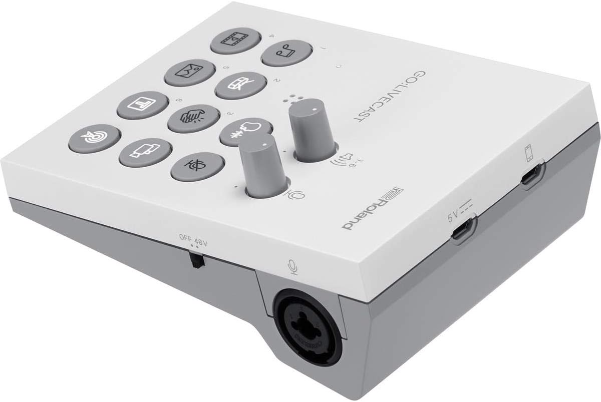 Roland GO:LIVECAST – Streaming Studio for iOS and select Android Devices – White