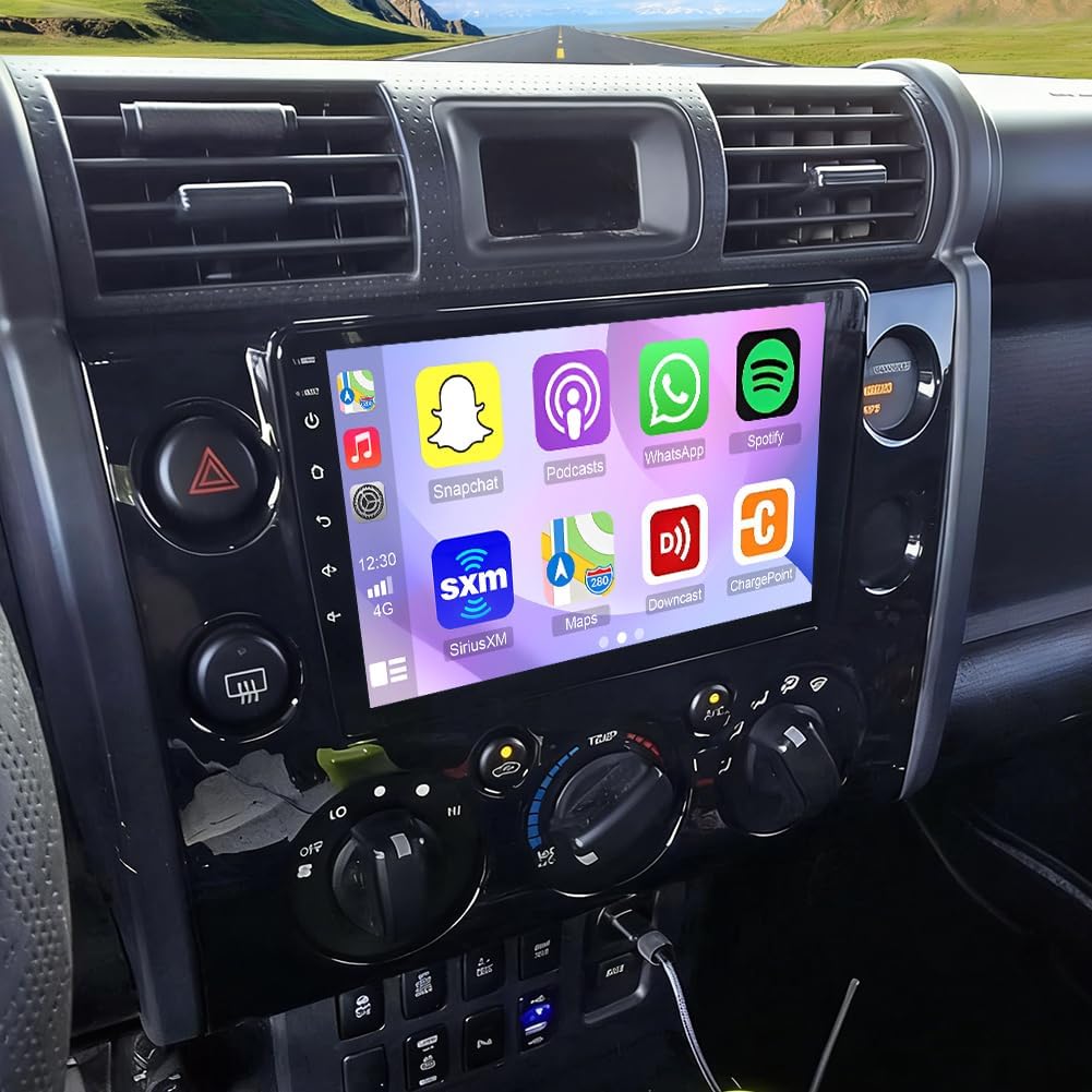 2+64G Android 15 Car Stereo for Toyota FJ Cruiser 2006 2007 2008 2009 2010 2011 2012 2013 2014 2015 2016 2017 2018 2019 2020 Radio Wireless Carplay Android Auto, 9IN IPS Touch Screen/GPS/Camera/MIC