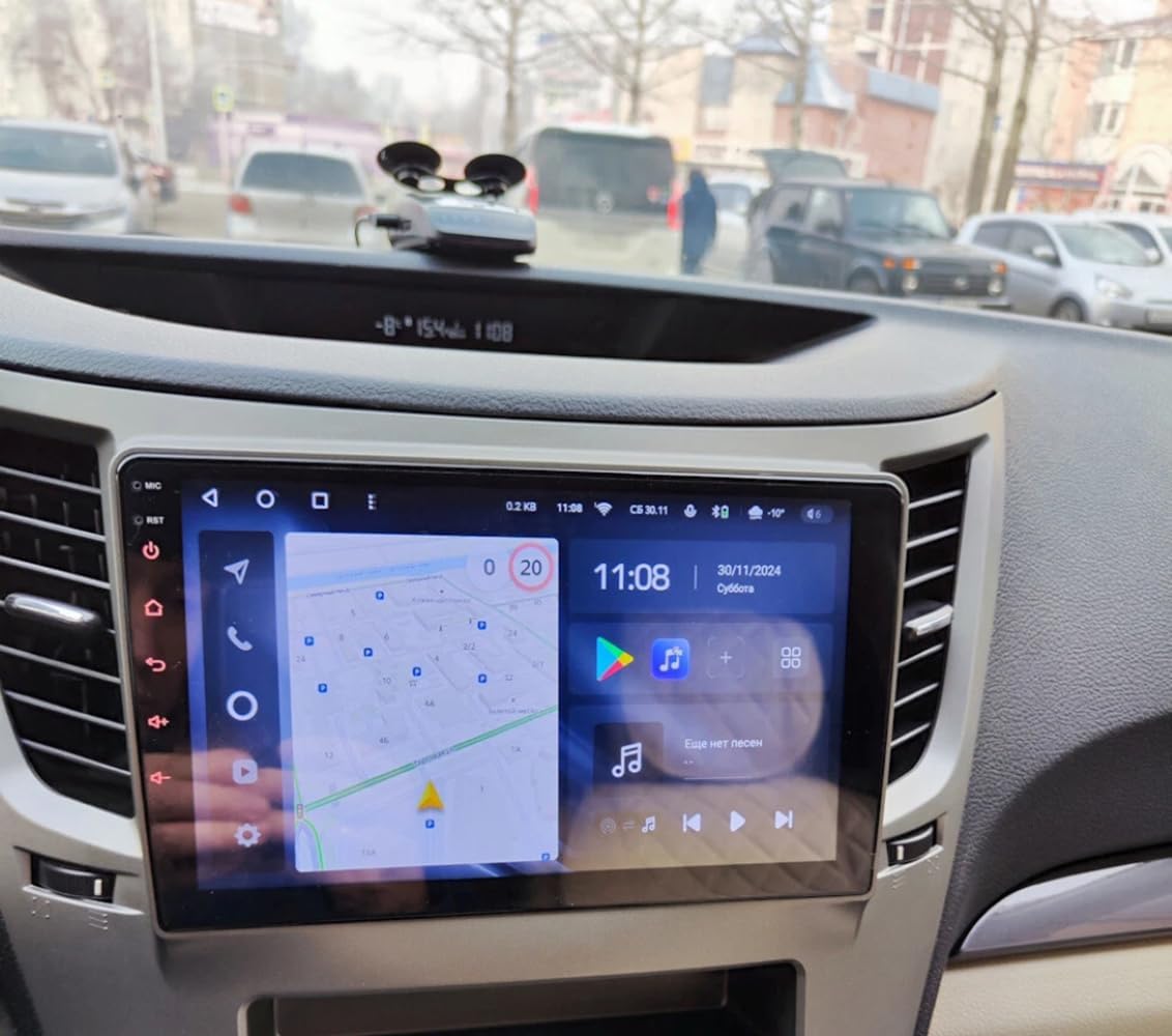 Double Din Radio for Subaru Legacy 2014 8 Core 4+64GB Android Car Stereo, 9 Inch IPS Touchscreen Car Radio with Bluetooth Wireless Carplay Android Auto GPS Navigation WiFi DSP Backup Camrea FM SWC