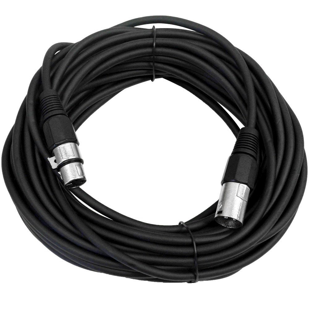 Seismic Audio - SAXLX-50-8 Pack of 50' Black XLR Male to XLR Female Microphone Cables - Balanced - 50 Foot Patch Cords