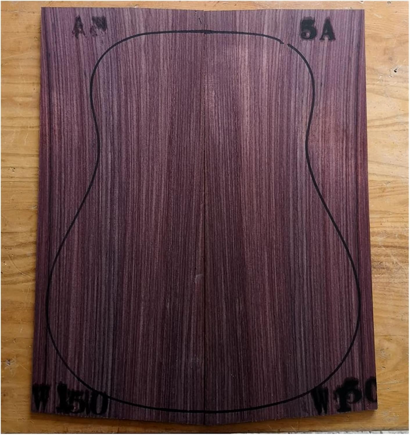 India Rose Wood Back Panel Wool Guitar Production Material Accessories DIY Guitar Kit (Color : 9)