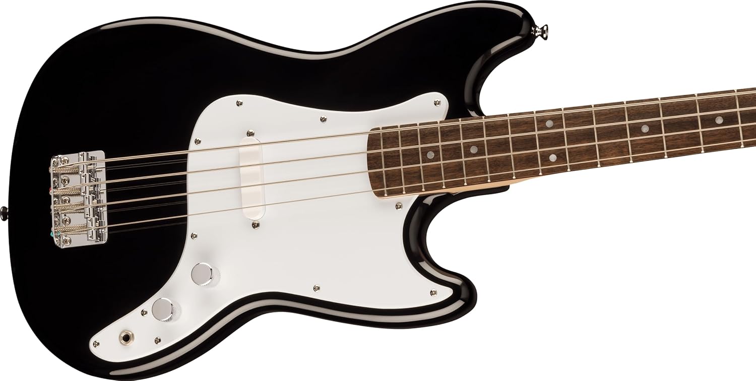 Squier Squier Sonic Bronco Bass, Black, Laurel Fingerboard