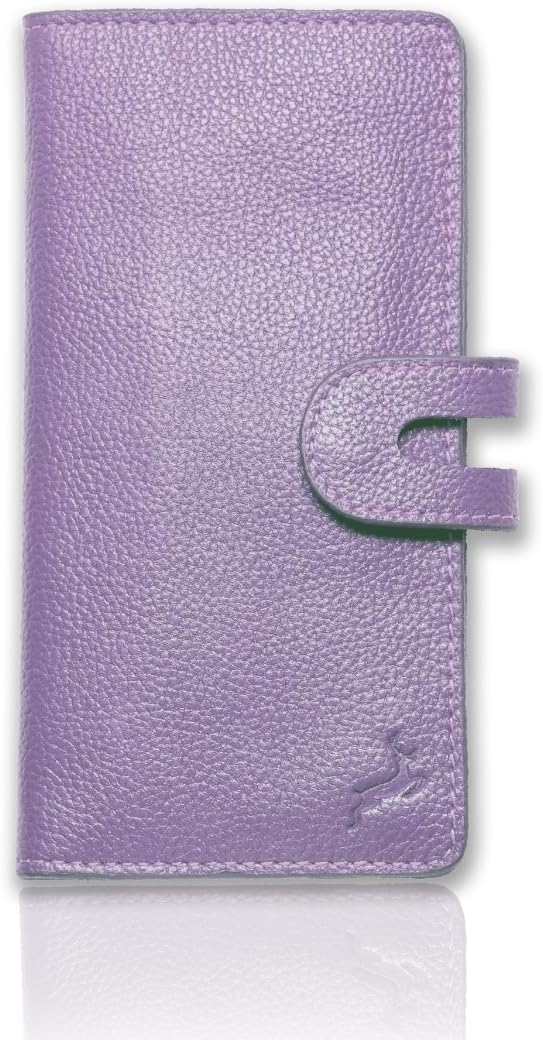 womens wallet (Holds 15-18 Cards, 4 Flat Pockets, 1 ID Windows) Genuine Leather clutch purses for women | Slim long wallets for women | rfid blocking wallet (purple wallet)