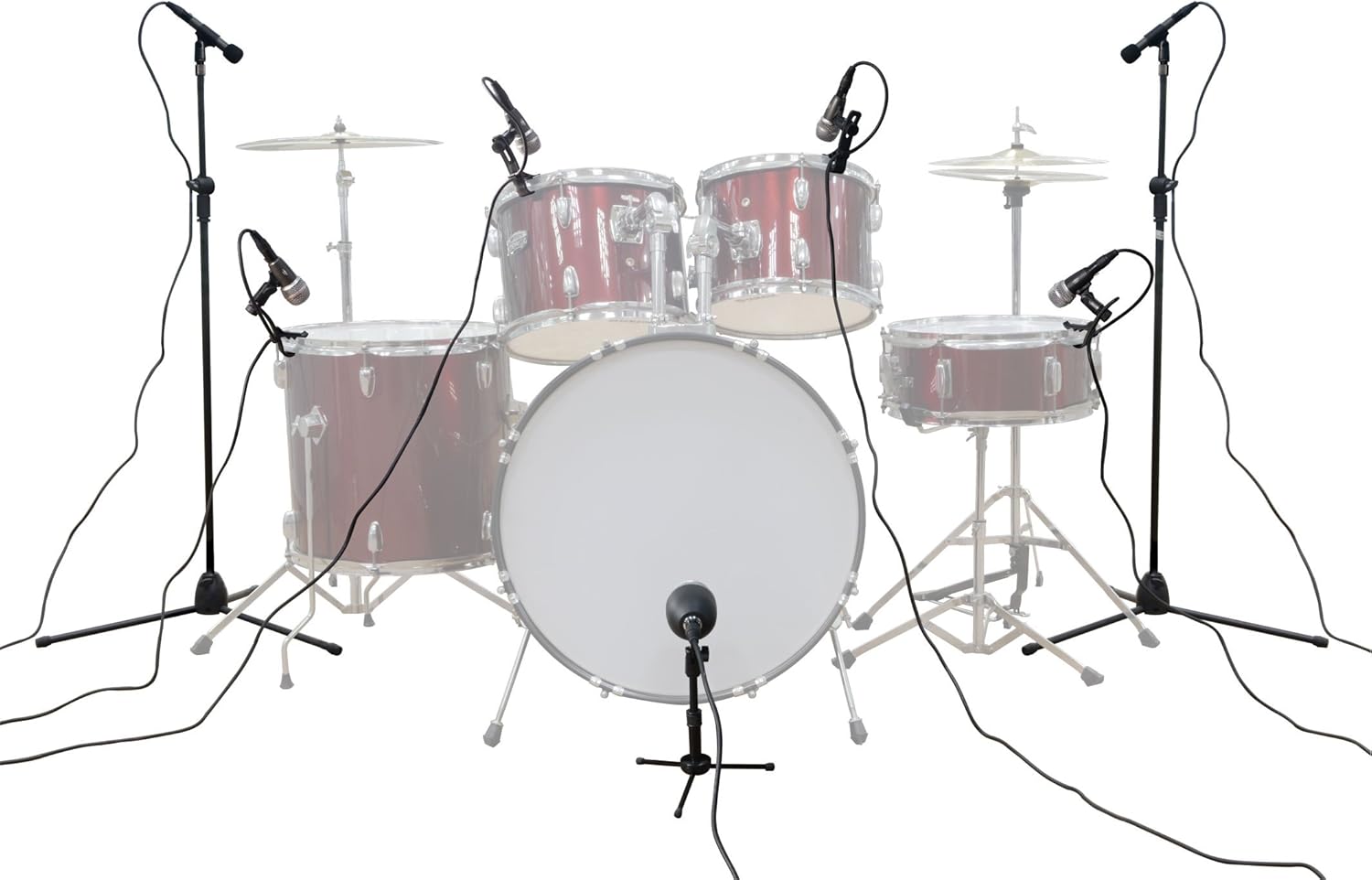 Wired Microphone Kit for Drum and Other Musical Instruments … (A Whole Set Mic)