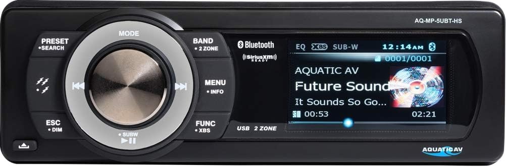 Aquatic AV Bundle of 2 Items AQ-MP-5UBT-HS Digital Media Receiver for Harley-Davidson with SiriusXM SXV300V1 Connect Vehicle Tuner