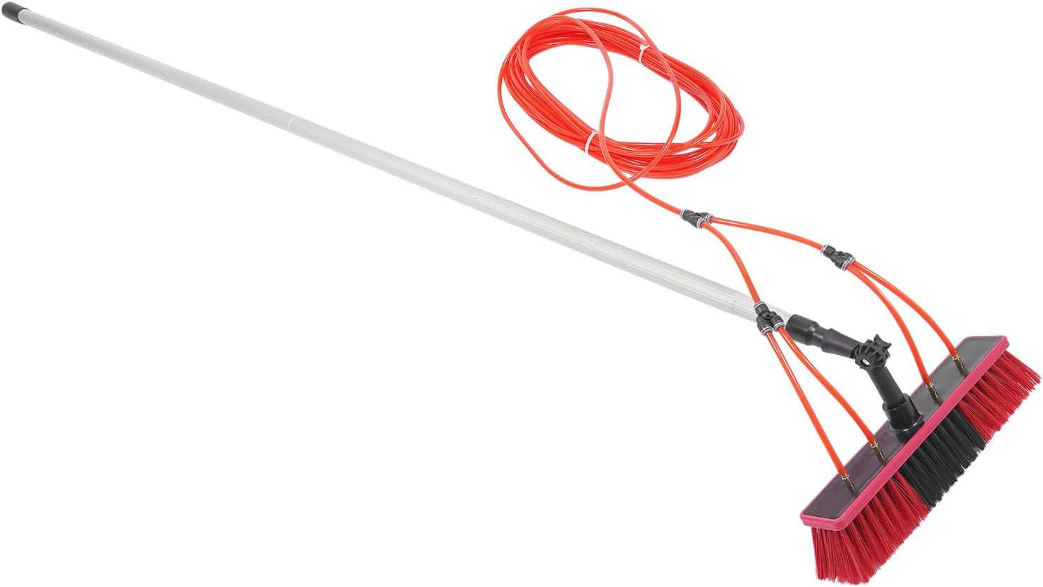 Solar Panel Cleaning Brush, 26FT Water Fed Pole, Adjustable Water Fed Pole Cleaning Kit, Pole Extendable Window Glass Cleaning Tool Telescopic with Extension Pole Solar Panel Brush