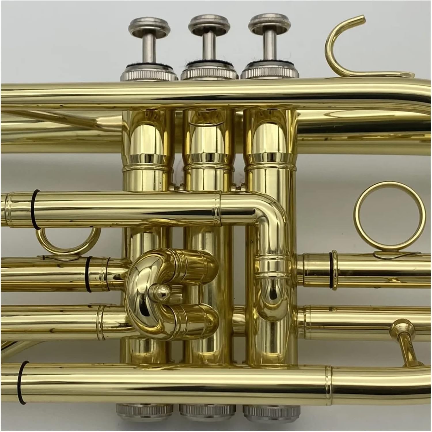 Golden B-Key Professional Cornet Imported Brass Gold-Plated Trumpet Horn Playing Instrument Beginner Trumpet