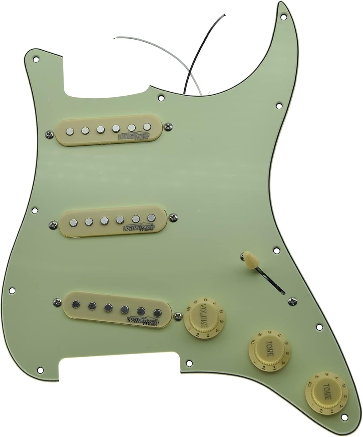 KESHUO Loaded Electric Guitar Pickguard Prewired Pickguard with Pickups for Stratocaster Loaded Pickguard Pre-Wired (Color : Mint Green)