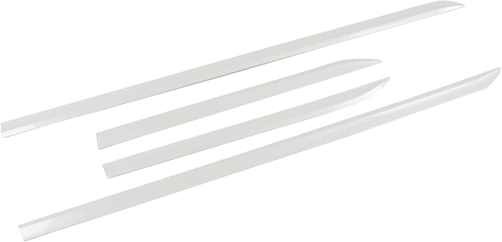 MXtrim for Toyota RAV4 2019 2020 2021 2022 2023 2024 2025 Car Exterior Side Door Body Molding Bump Protector Edge Guards Decor Cover Trim ABS Pearl White 4pcs