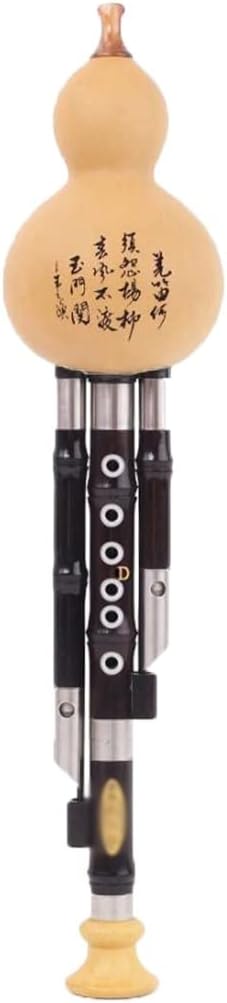 Ebony Woodwind Gourd Silk Instrument Entertainment Performance Type B-flat C-key Cucurbit Flute Gift For Children Elders, Friends Tuning Is Simple (Size : C-key)