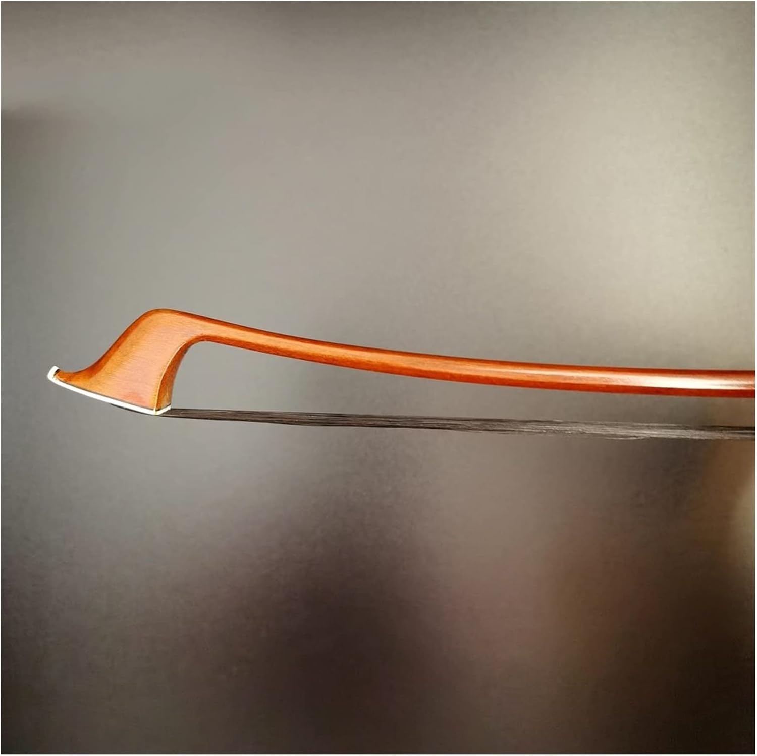 TSTS 4/4, 3/4, 1/2, 1/8, 1/4 Size Bass Bow Brazilwood Round Stick Nickel Silver Parts Full Size Violin Bow (Color : 4/4)