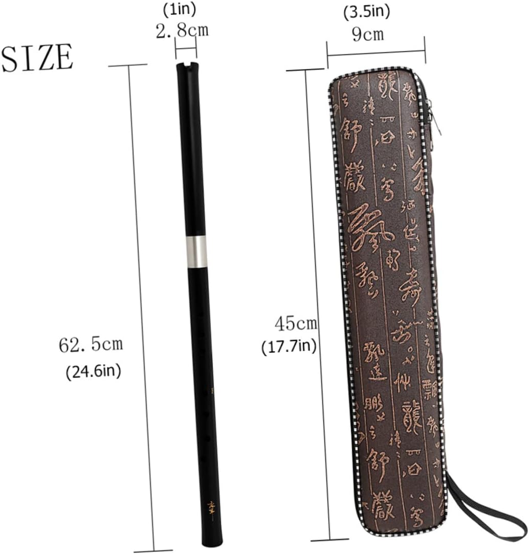 Toyvian Chinese Flute Two-section Dizi for Beginners Handmade Vertical Blowing Instrument Smooth Tone Lightweight and Portable Music Tool for Woodwind Enthusiasts