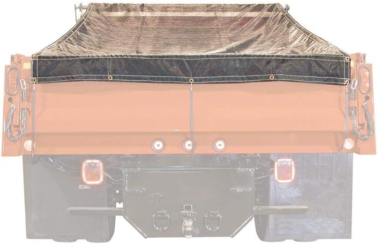 Buyers Products 3008210 Heavy Duty Black Mesh Tarp 7 x 15 Foot, Protective Dumper Trailer Tarp