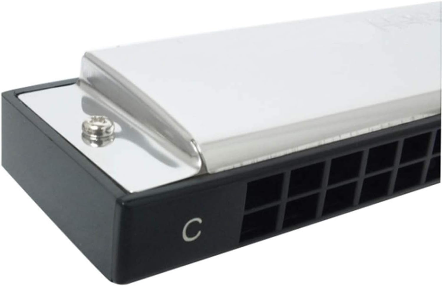 Harmonica Tremolo Harmonica 24 Hole 48 Tone Blues Harp Mouth Organ Key of C ABS Resin Brass Reed Musical Instruments (Color : Key A)
