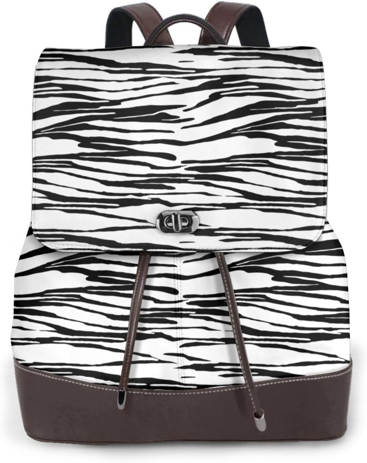 Lines Stripes Wavy for Womens Backpack Purse Microfiber PU Anti-theft Large Fashion Designer Travel Bag Ladies Shoulder Bags