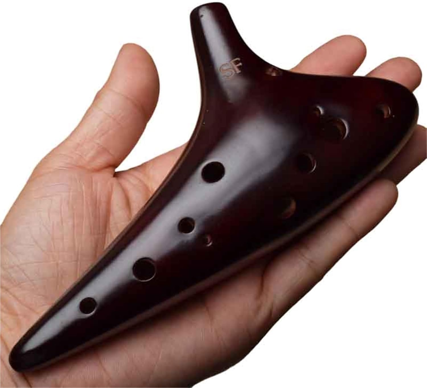 High Pitch F Key 12 Hole Ocarina Smoked Wind Instrument Professional Adult Beginner