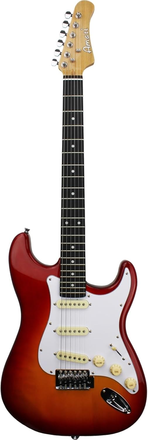 Solid-Body 6-String Electric Guitar w/Gig Bag - Gloss Cherry Sunburst (10STHG)