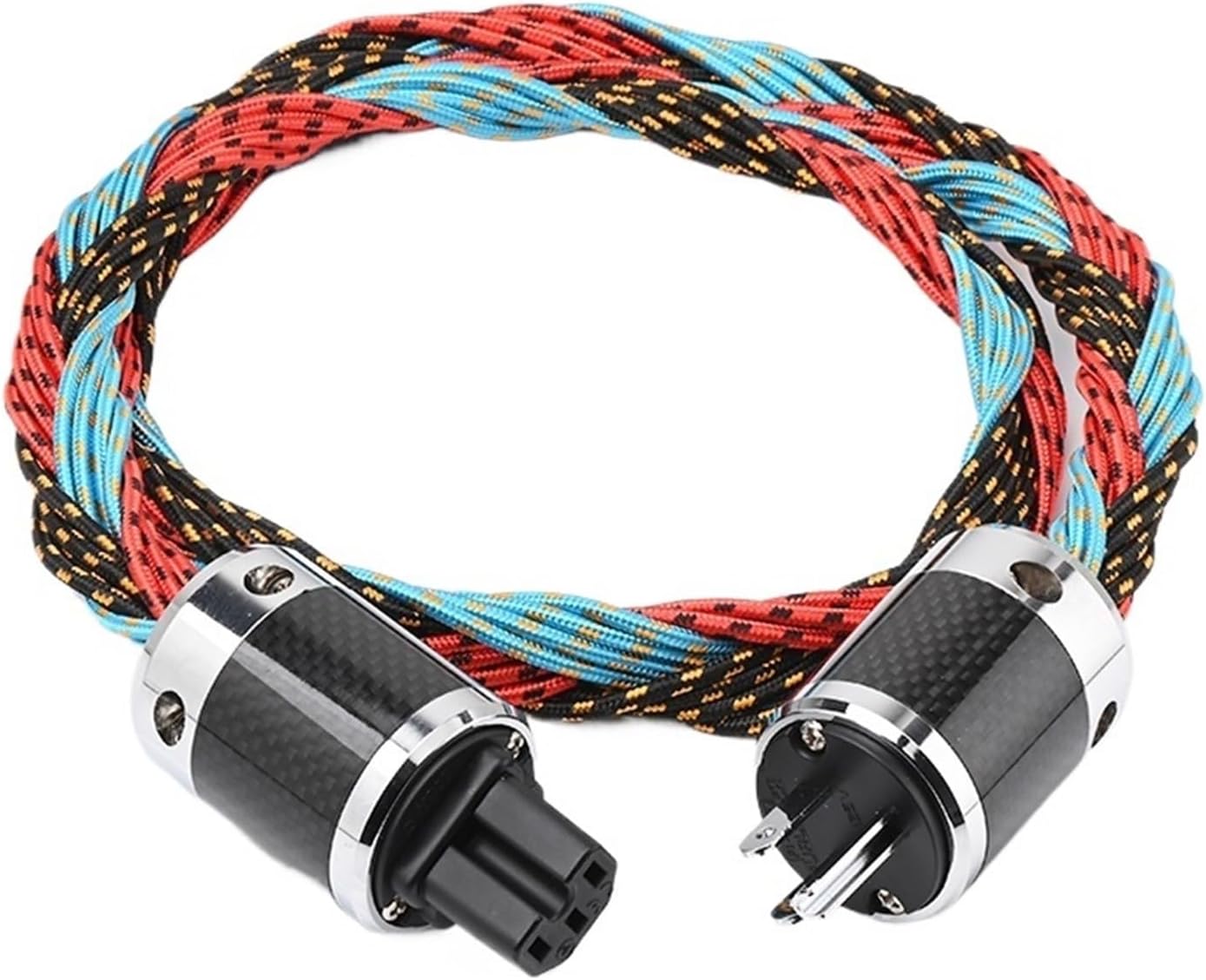 HiFi Power Cable for Amplifier CD Pure Copper US AU EU Connector Plug Male to Female Power Audio Cord(1m)