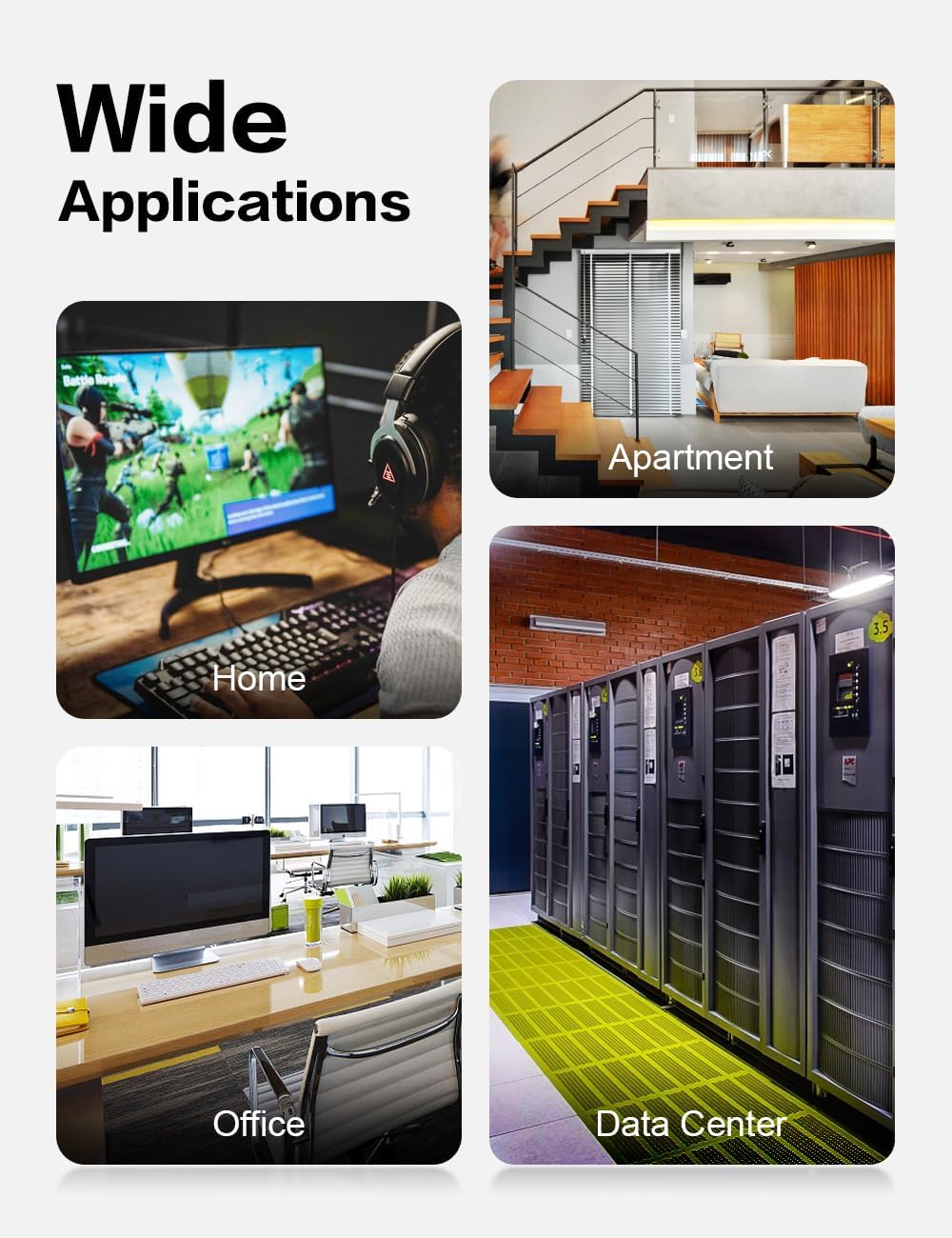 1U 48 Port Patch Panel Cat6 RJ45 Passthrough Patch Panel (EC Listed) UTP with Smart Cable Management for 19inch Rackmount