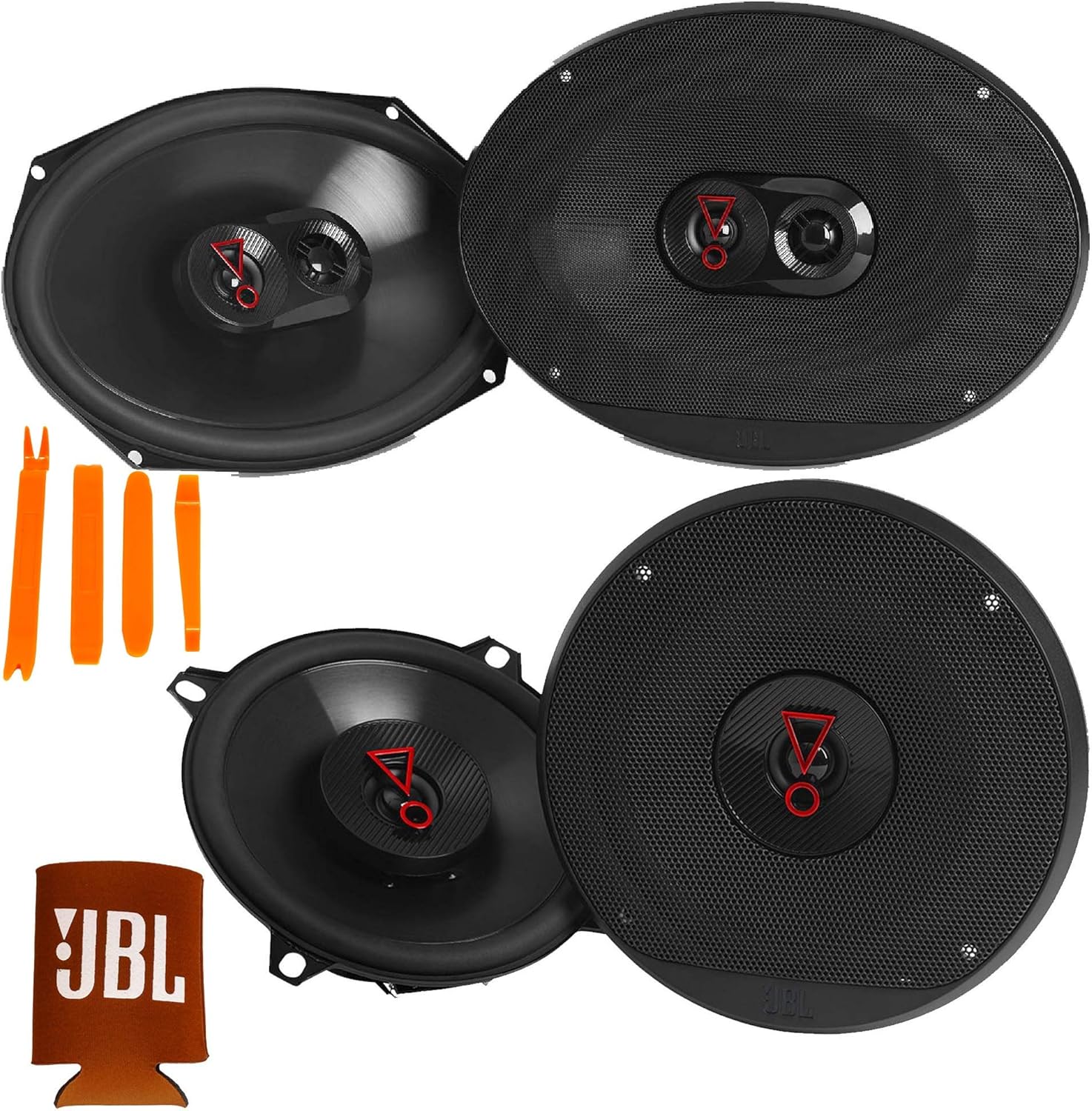 JBL STAGE3 Bundle 1-Pair Stage3 9637AM 6x9 3-Way Speakers + 1-Pair Stage3 527AM 5.25