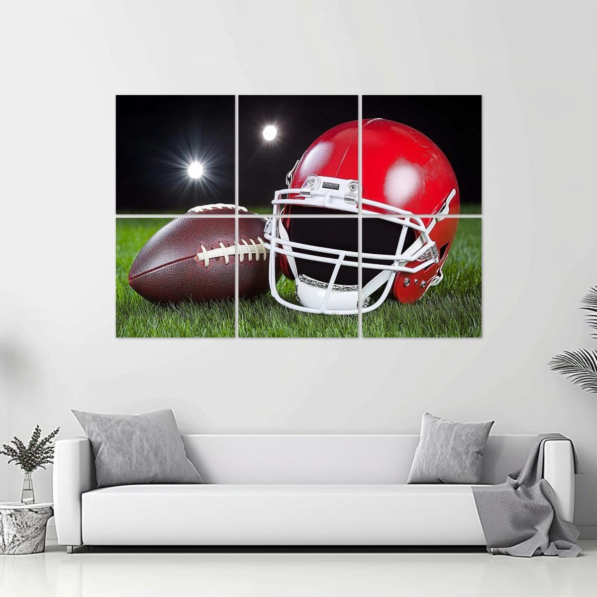 6 Pack Art Acoustic Panels Red Sports Sound Absorbing Panel 48