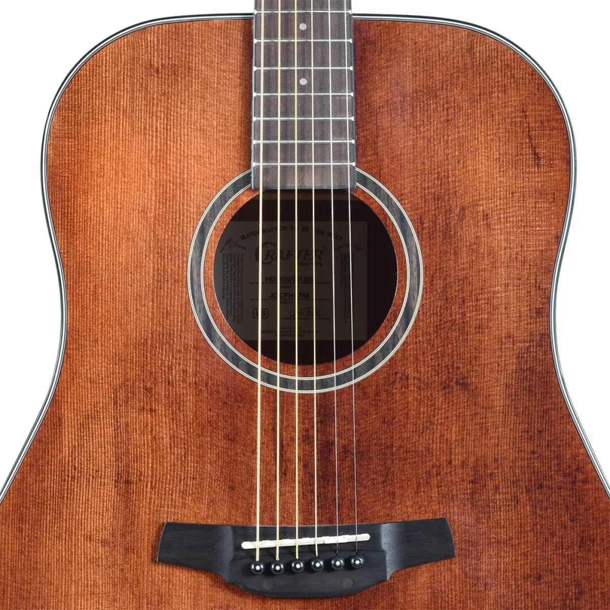 Crafter Guitars 6 String Acoustic Guitar, Right, Brown (HD100-BR)