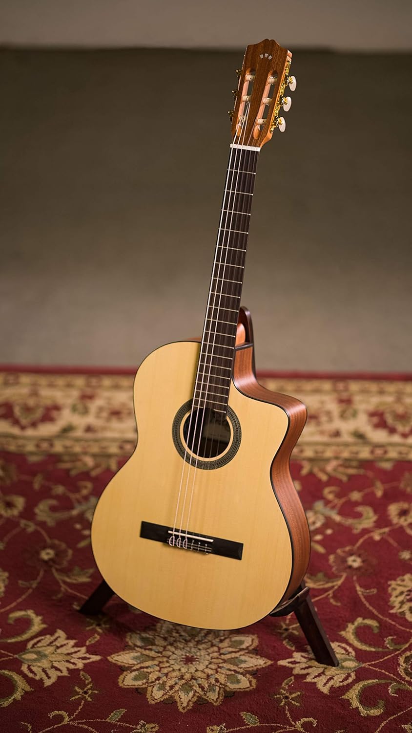 Cordoba C1M-CE Acoustic-Electric Cutaway Nylon String Classical Guitar, Natural, Protégé Series