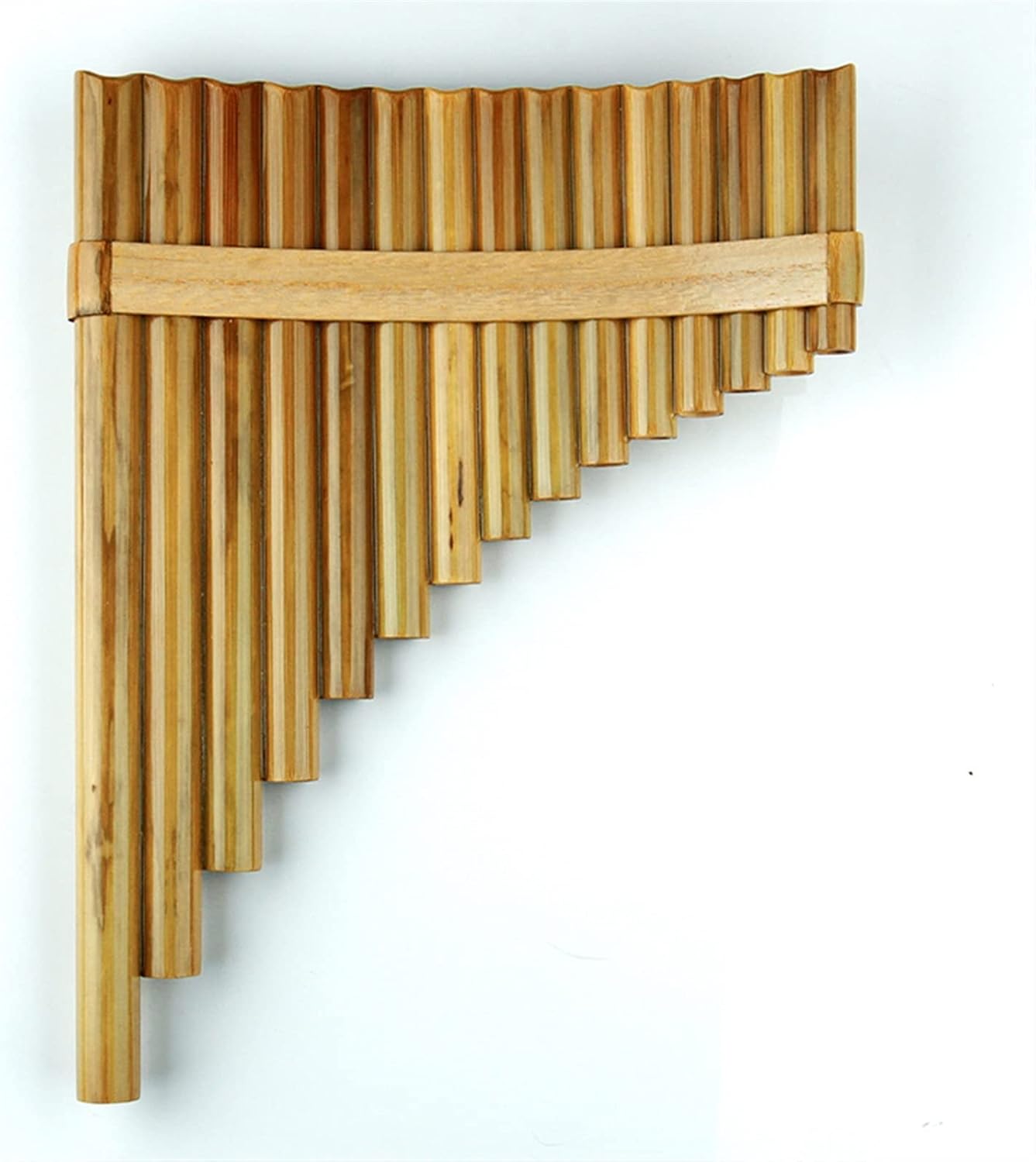 PanPipes Woodwind Instrument C F G Key Pan Flute 25 22 18 15 10 Pipes Musical Instrument Light Brown Woodwind Instrument (Color : 15 G Left Hand)