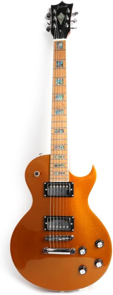 Fojill Solid Body Full Size 39 Inch LP Electric Guitar Roasted Canadian Maple Neck Fretboard Mahogany Body Stainless Frets