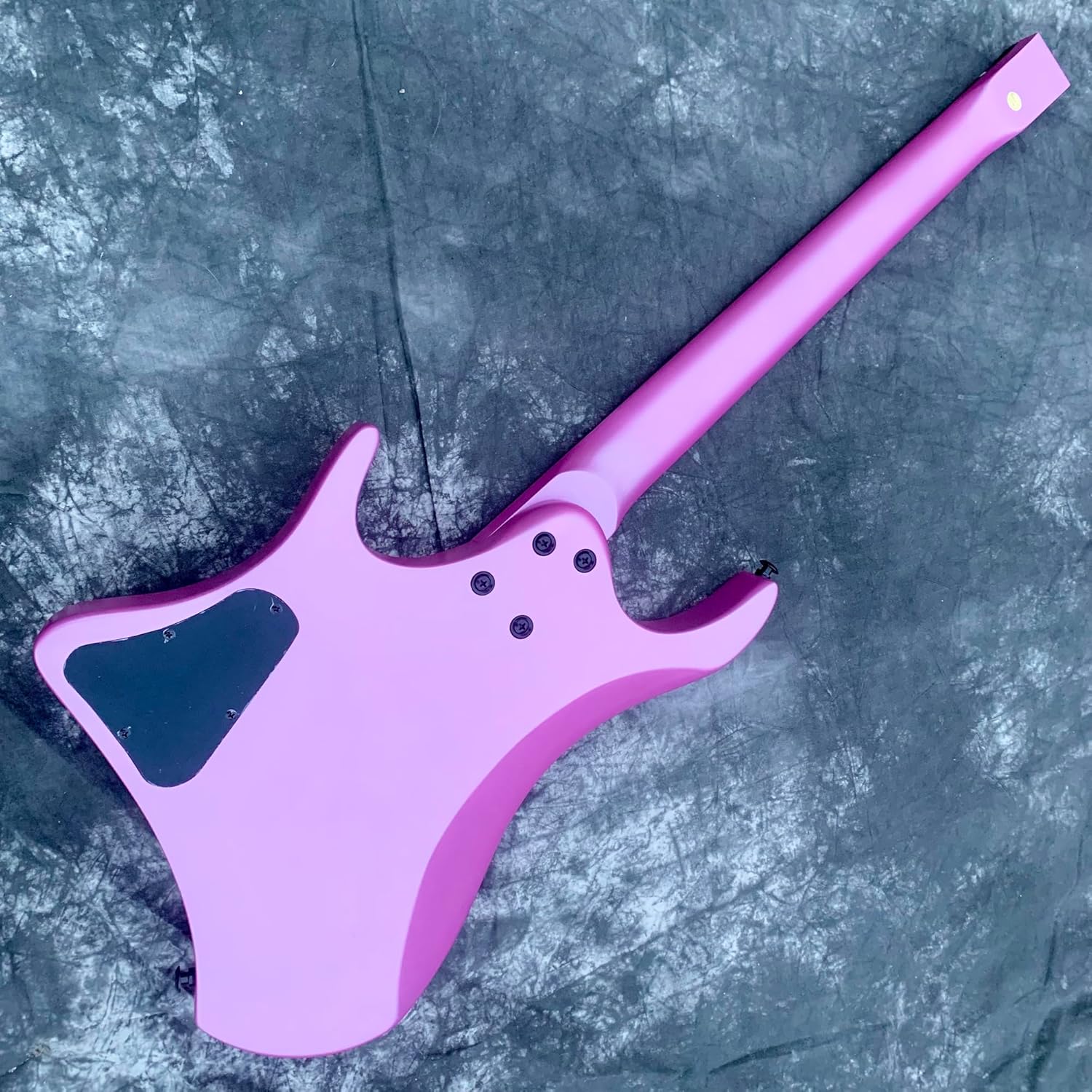 Headless 6-String Electric Guitar with Humbucker Pickups, Maple Neck, Rosewood Fretboard – Available in Purple & White, Perfect for Rock and Metal Professional Guitar (violet)