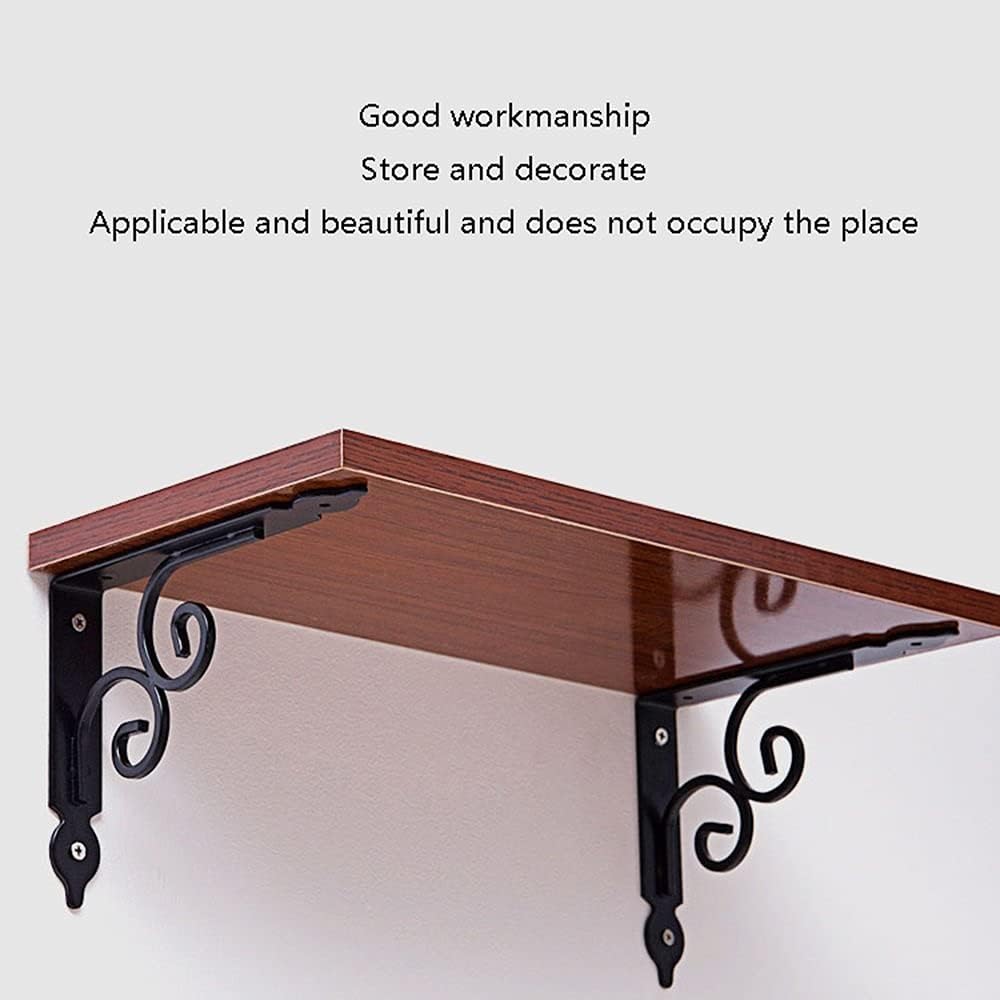 Cast Iron Multifunctional Shelf Bracket, Decorative Corner Bracket, Wall Mount Shelf Bracket, Right Angle Storage Tripod, DIY Bracket (Color : White, Size : 1) (White 1) (Red Copper 4)