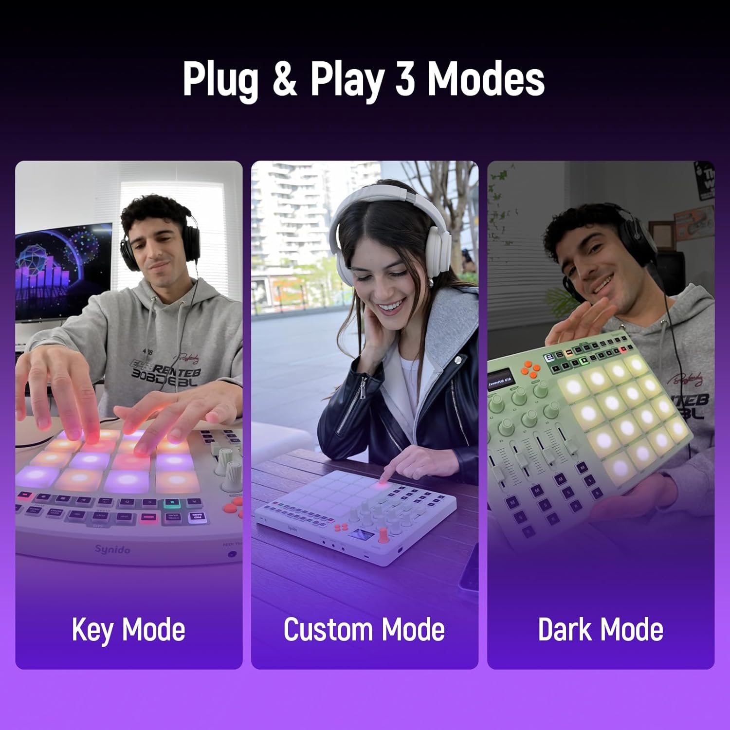 Synido Wireless Audio Interface Live Sound Card and Wireless MIDI Pad Controller