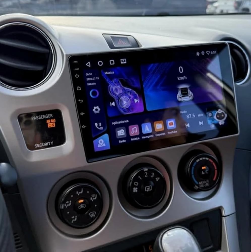 Double Din Car Stereo for 2011 Toyota Matrix Stereo Upgrade 9 inch Touch Screen with Carplay/Android Auto/1080P AHD Backup Camera/GPS Navigator/Bluetooth/WiFi/FM/RDS/SWC/MIC Android 15 4G+64G