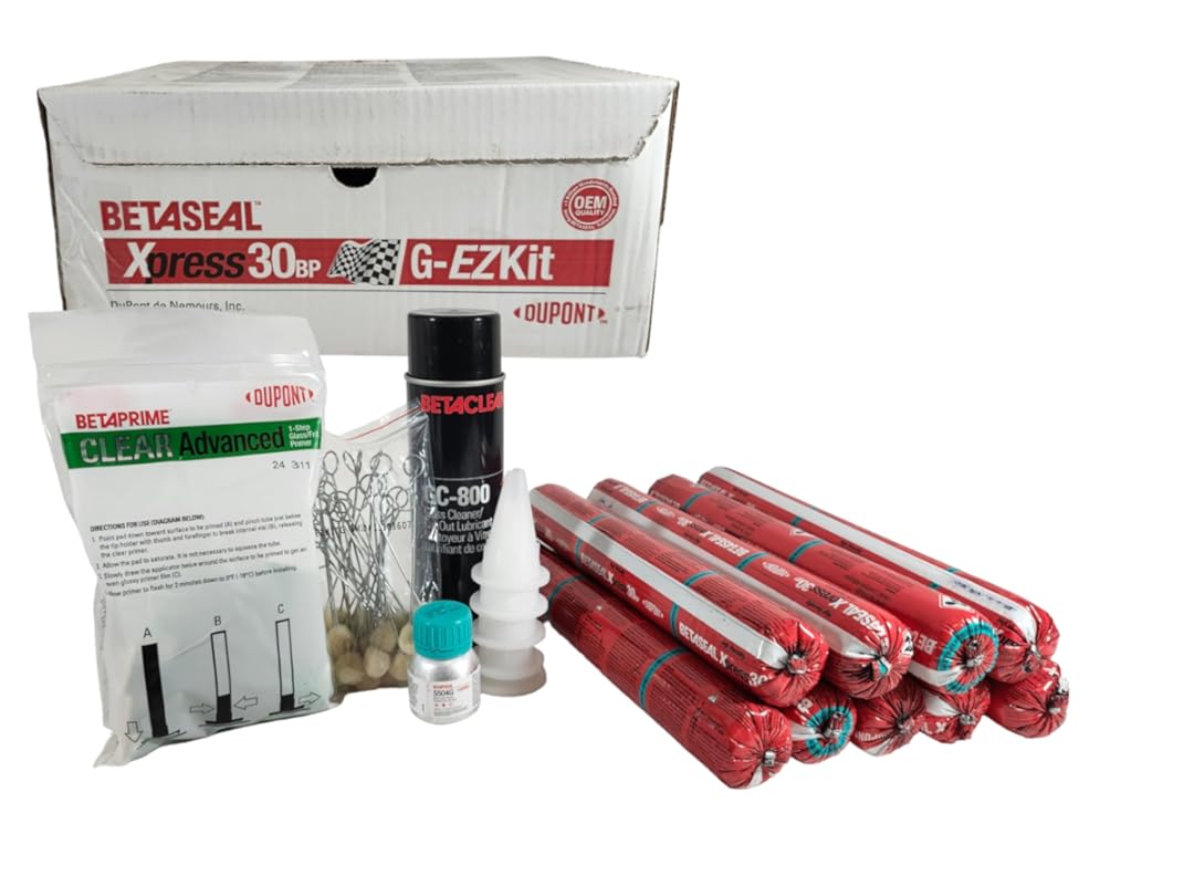 Xpress 30 BP KIT Advanced-Cure Auto Glass Urethane, Adhesive 9 Foils/Sausages with Primer and Glass Cleaner