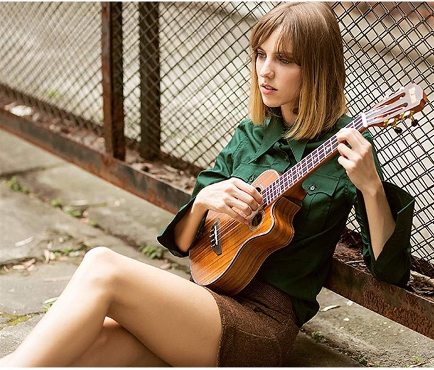 Baritone Mahogany Ukulele by Personality Adult Beginner Musical Instrument Fashion Children's Small Guitar Boys and Girls Students Four-Stringed Instrument String Instruments