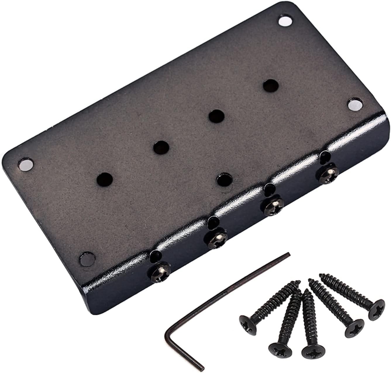 Guitar Bridge System Set 1 Set 4-String Guitar Saddle Bridge for Cigar Box Guitar/Bass Guitar/Ukulele Accessory String Space