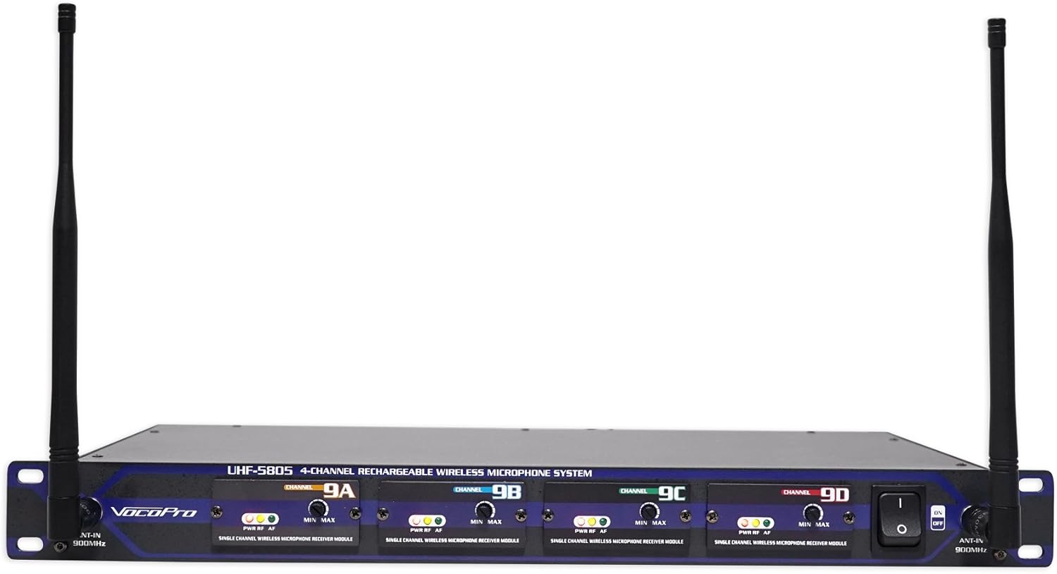 Vocopro UHF58059 Rec 4 Ch Wrls Mic System