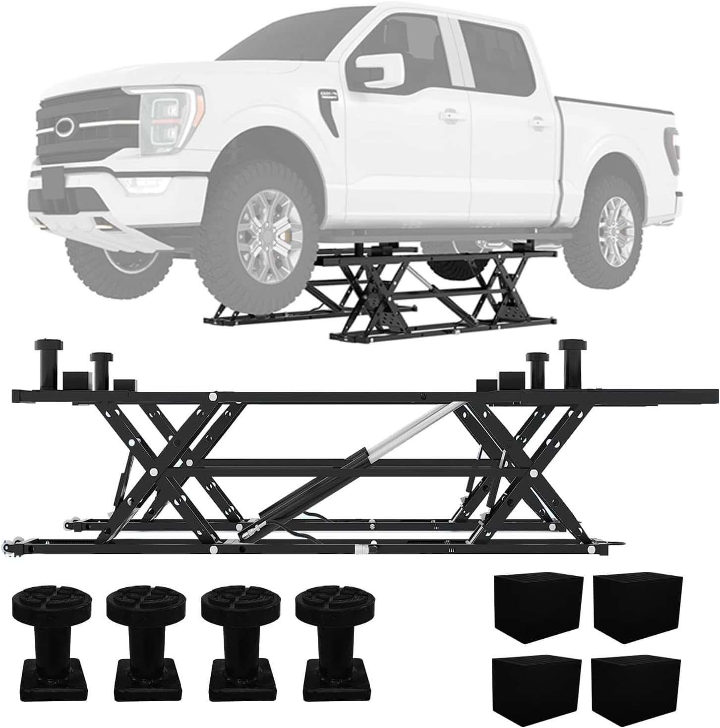 Portable Car Lift 5000 LBS, Adjustable Quick Jack with Locking Levers, 26