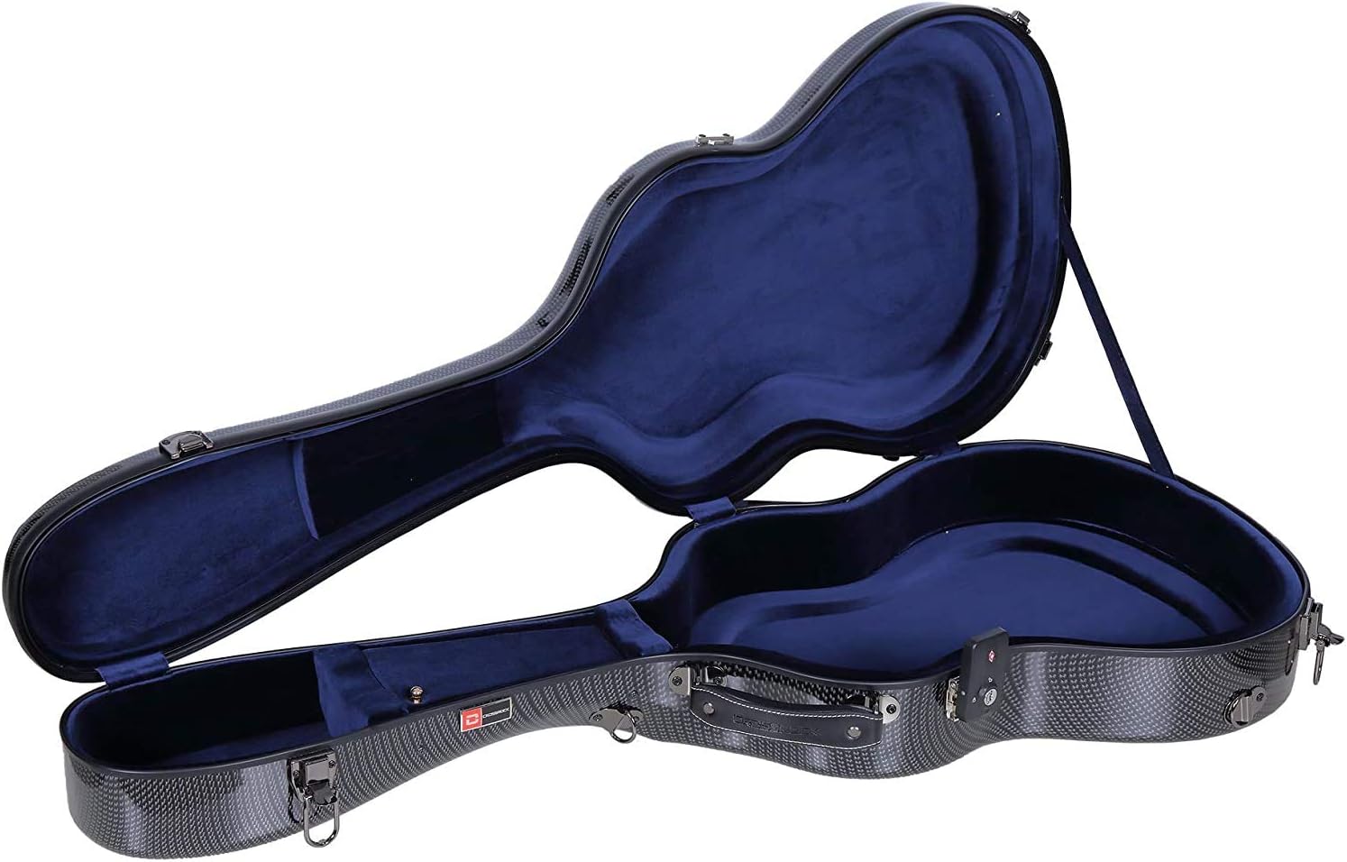 Crossrock Ultra-Light Fiberglass Case for 4/4 Classical Guitars in Black-TSA Lock(CRF5021CBK)