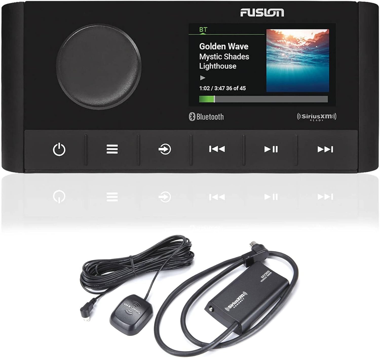 Garmin Fusion MS-RA210 Marine Digital Media Receiver with SXV300M1 Satellite Radio Tuner with Marine/RV Antenna