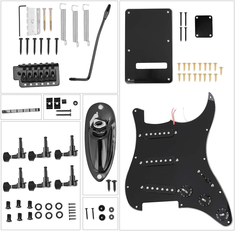 Delicate Electric Guitar Kit, Durable DIY Guitar Kit, for ST Style Guitars