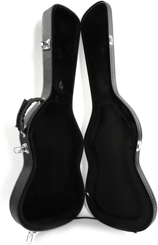 Ktaxon Electric Guitar Hard Case, Wooden Hard-Shell Protective Carrying Case for KST-Style 39-Inch Electric Guitar with Lock Latch Padding