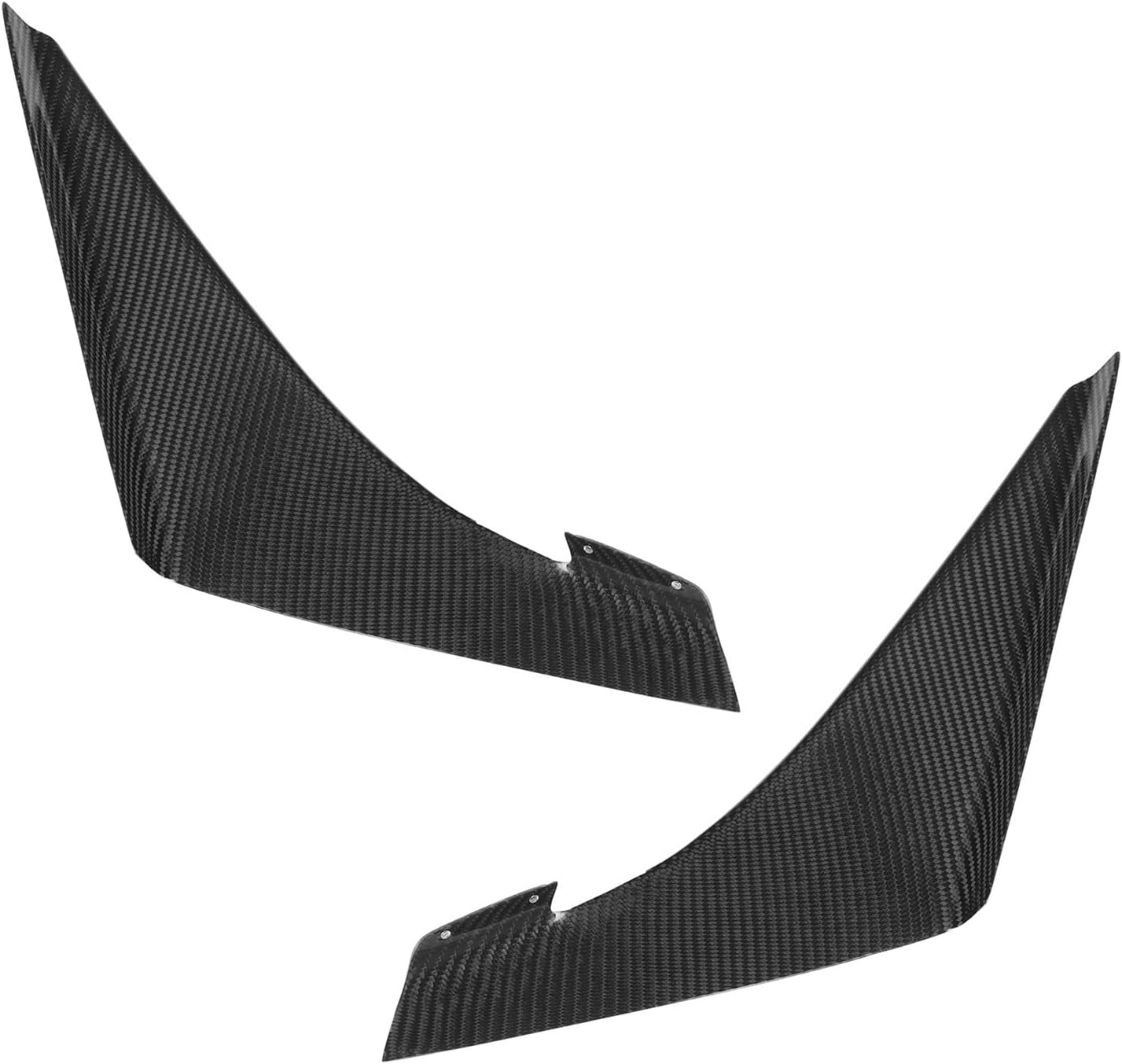 Front Bumper Canard Wings Replacement Compatible for Mitsubishi Lancer Evolution 9 2006 2007 Carbon Fiber Car Corner Canard