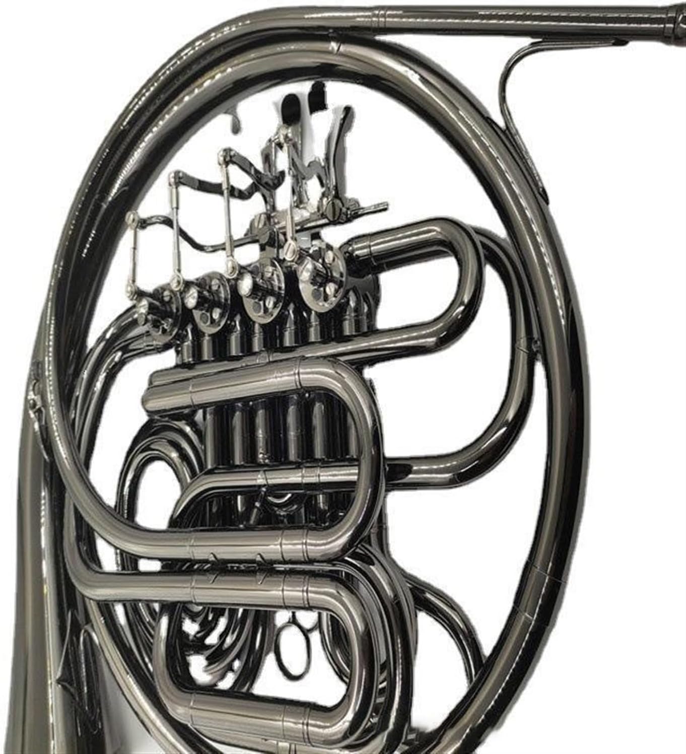 Brass French Horn Double Split French Horn In B Flat To F Key French Horn Surface Black Nickel