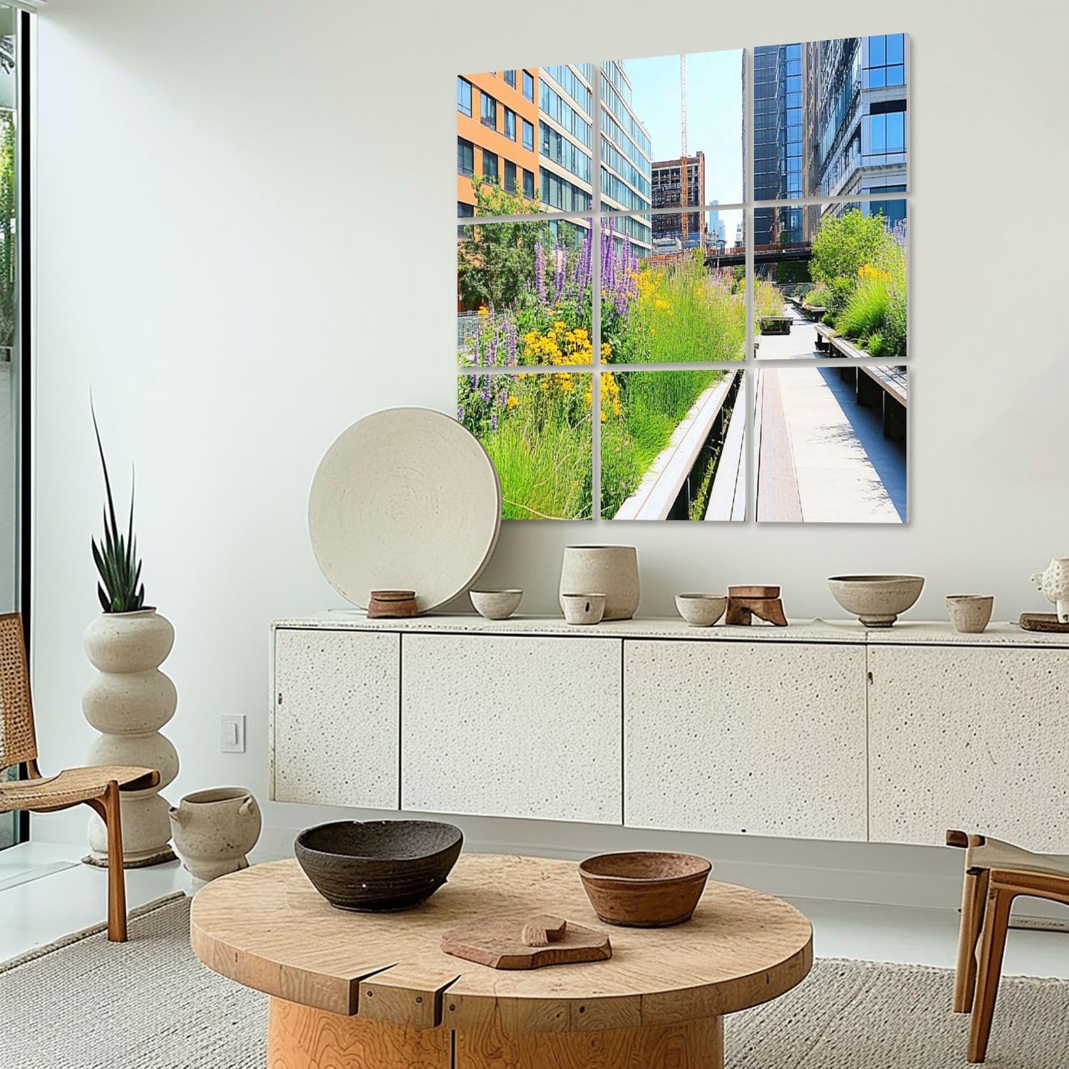 Art Acoustic Panels Self Adhesive new york city spring new york pictures 9 Packs Decorative Soundproof Wall Panels Large Sound Absorbing Panels for Home Office 60